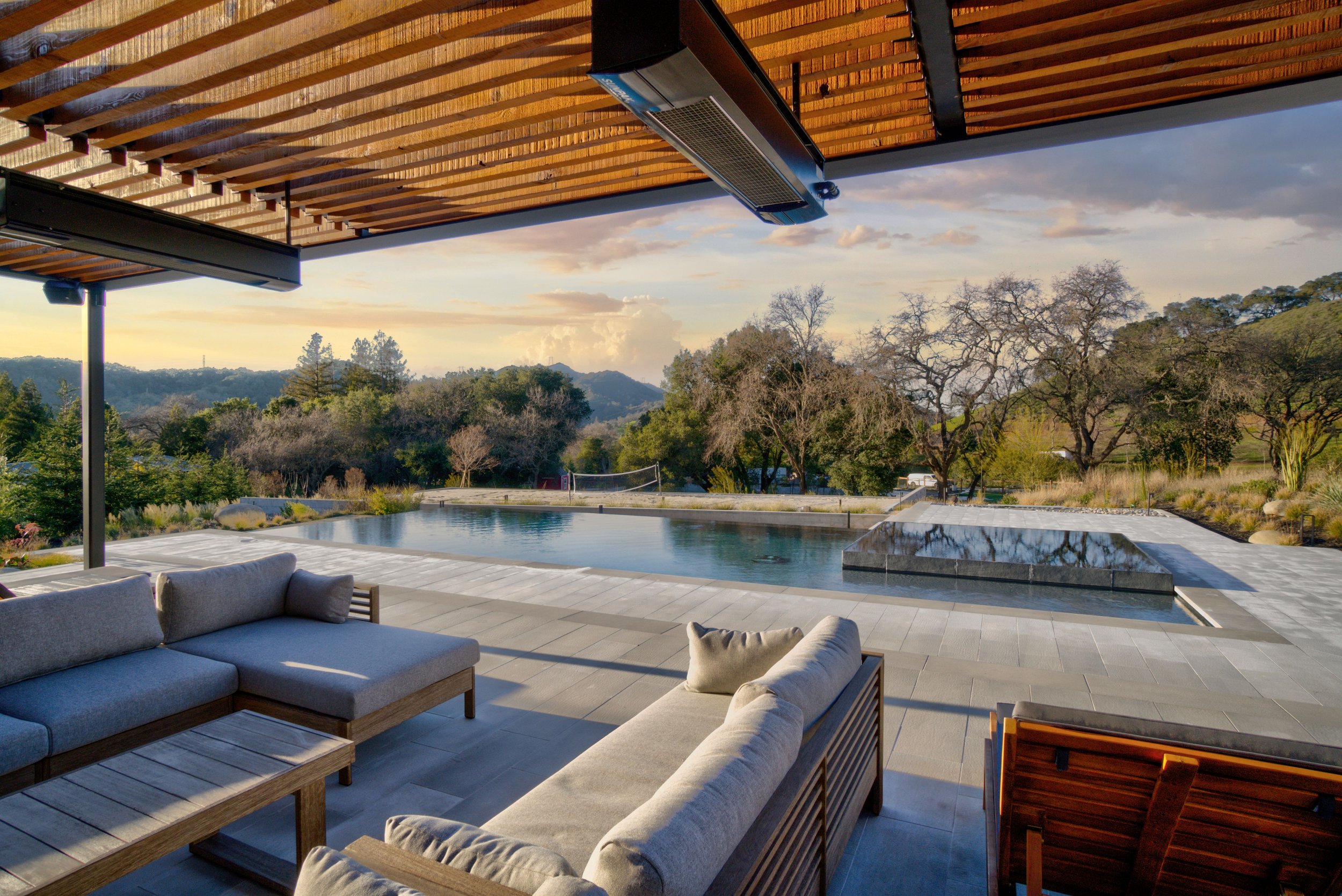 Sandy Court — pool and outdoor living terrace